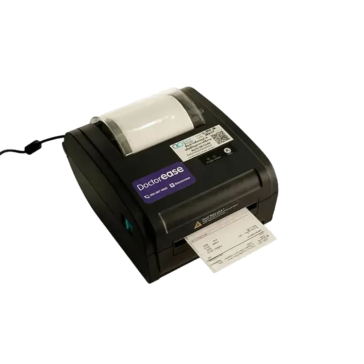 เครื่องพิมพ์ฉลากยา (MEDICINE LABEL PRINTER) สำหรับคลินิกและร้านยา ใช้งานร่วมกับ Dr.Ease — มุมที่ 2